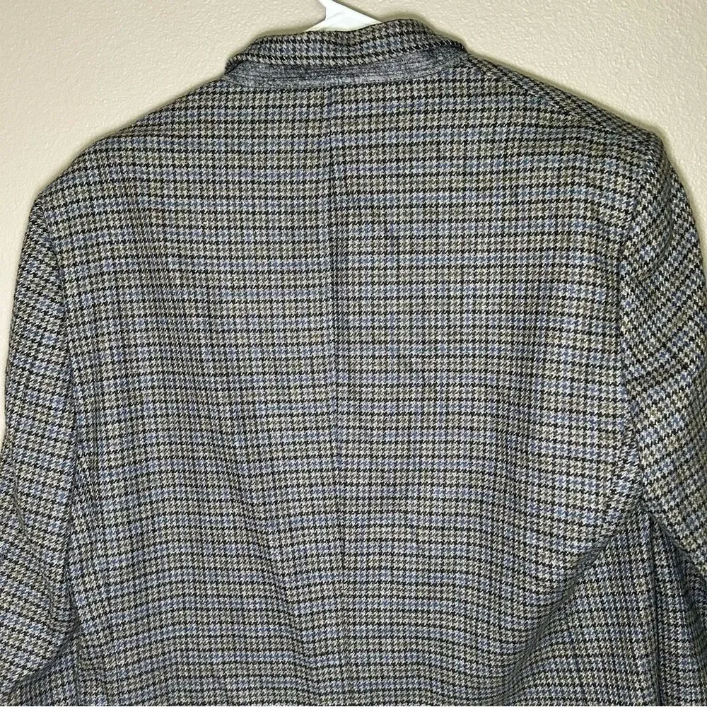 Brooks Brothers wool houndstooth 3 button sport coat blazer men’s size 42 Long
